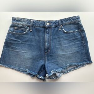 JOE’S High Rise Blue Theresa Jean Shorts with Distressed Hem Size 31